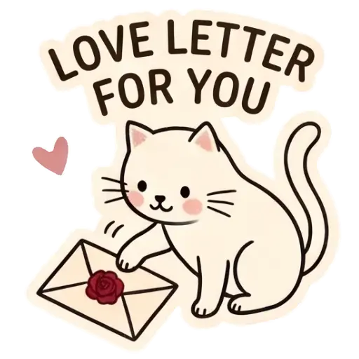 my love, cat, cat lover, romantic, love, cute, WhatsApp stickers, stickers, love message (3)